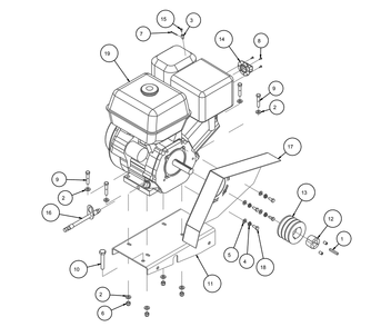 Section 14 Diagram and Parts List for MK-2013HE 155714 MK Diamond Concrete Saw